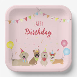 Happy Birthday Hund Party Pappteller