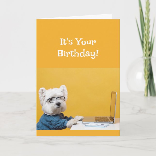 Happy Birthday Hund Spaß Spaß für alle Karte (Vorderseite)