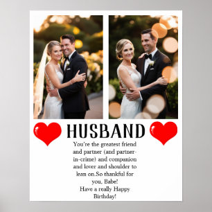 Happy Birthday Husband Geschenke 2 Foto Poster