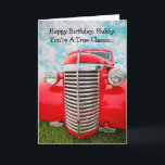 Happy Birthday Husband True Classic Car Card Karte<br><div class="desc">Lass deinem Mann,  dass du gerne mit dem Shotgun reitest..oder vielleicht gefällt es dir,  diesen Klassiker zu fahren! Eine tolle Karte für den Oldtimerliebhaber,  dem Sie verheiratet sind,  und Liebe... fast so viel wie die Lieben Autos. LOL</div>