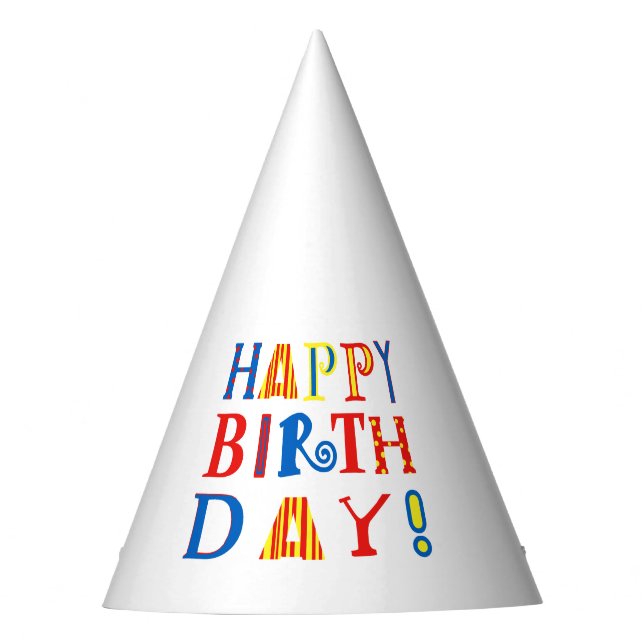 Happy Birthday Hut Partyhütchen (Vorderseite)
