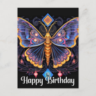 Happy Birthday Imaginative Butterfly Design Feiertagspostkarte