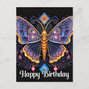 Happy Birthday Imaginative Butterfly Design Postkarte