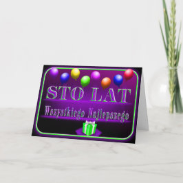 Happy Birthday in Polish Card Karte