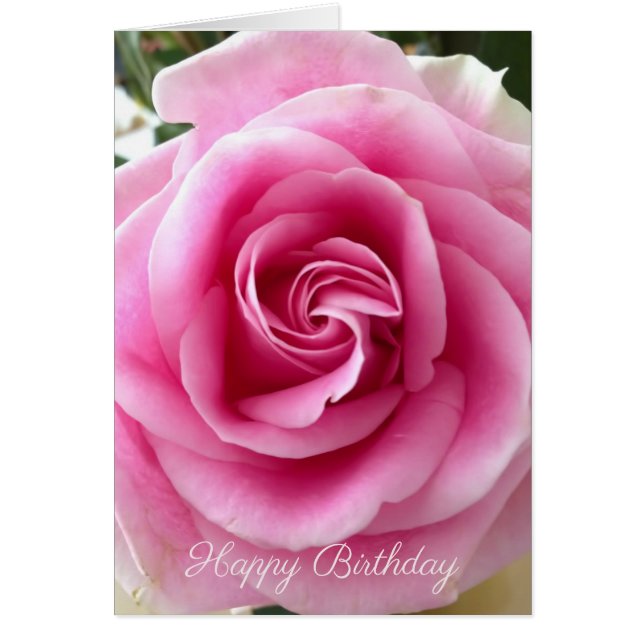 Happy Birthday individualisierbare Rosa Rose (Vorne)