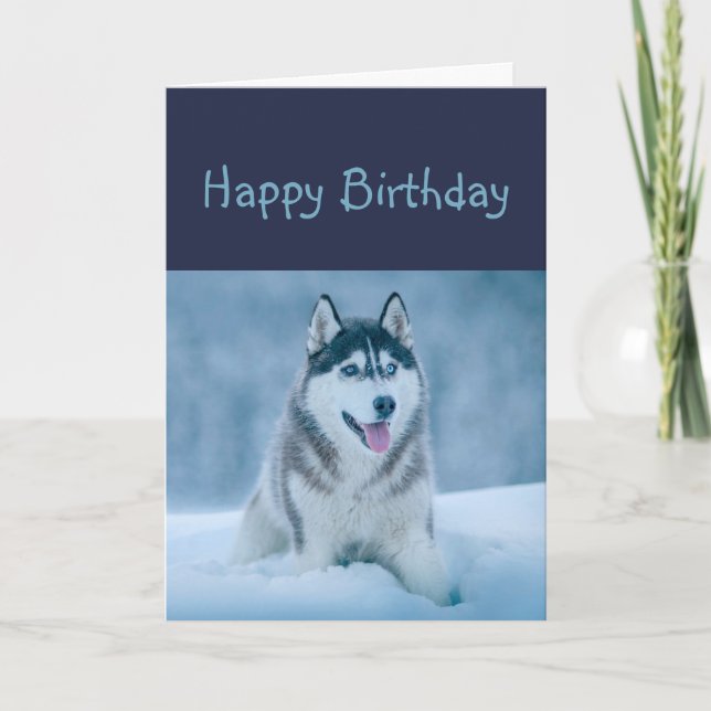 Happy Birthday Individuelle Name Cold Weather Spaß Karte (Vorderseite)