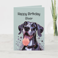 Happy Birthday Individuelle Name Funny Great Dane 