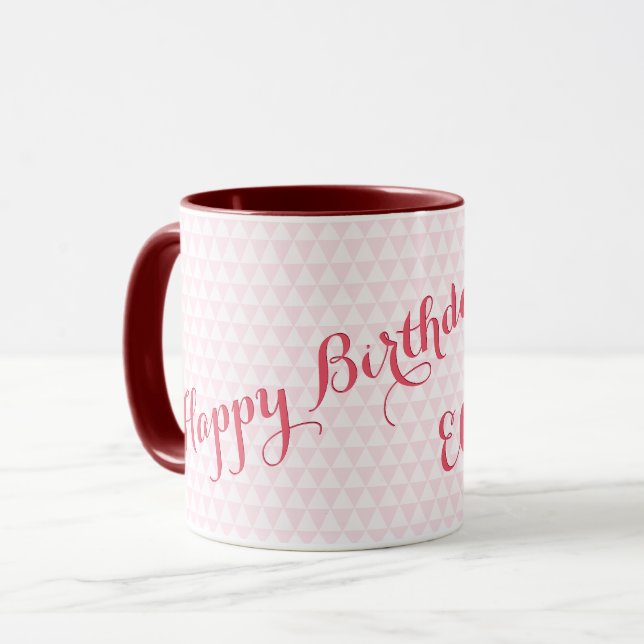 Happy Birthday Individuelle Name Kaffee Tasse - Ro (Vorderseite Links)