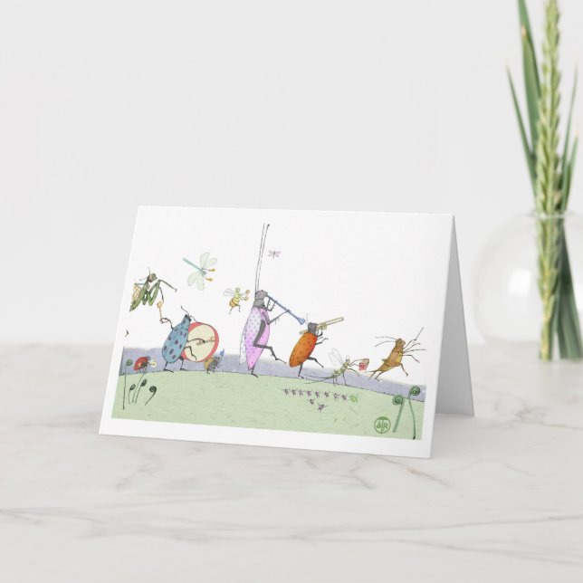 Happy Birthday - Insect Band Card Karte (Vorderseite)
