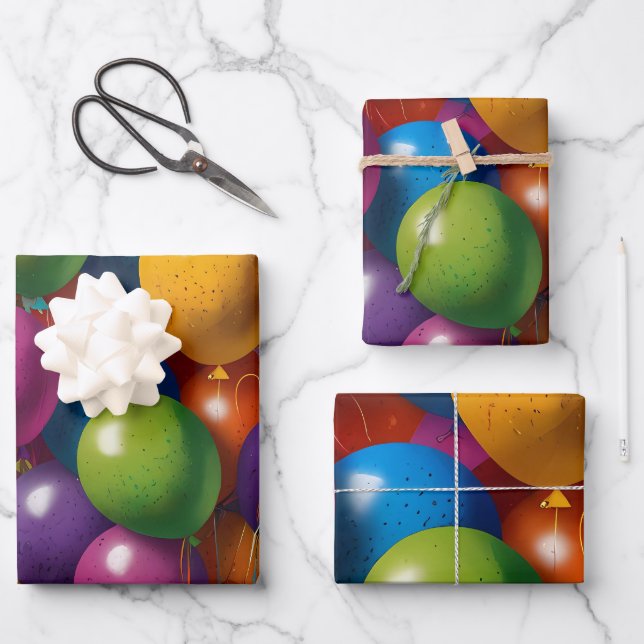 Happy Birthday Invite Geschenkpapier Set (Vorderseite)