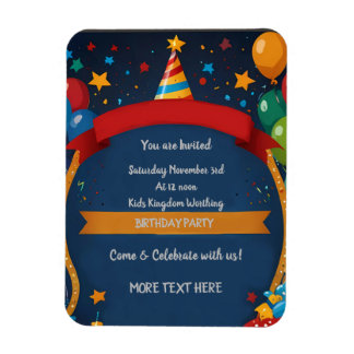 Happy Birthday Invite Magnet