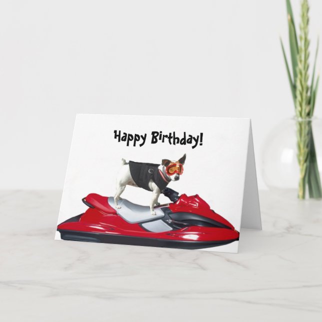 Happy Birthday Jack Russsell Terrier Gruß Karte (Vorderseite)