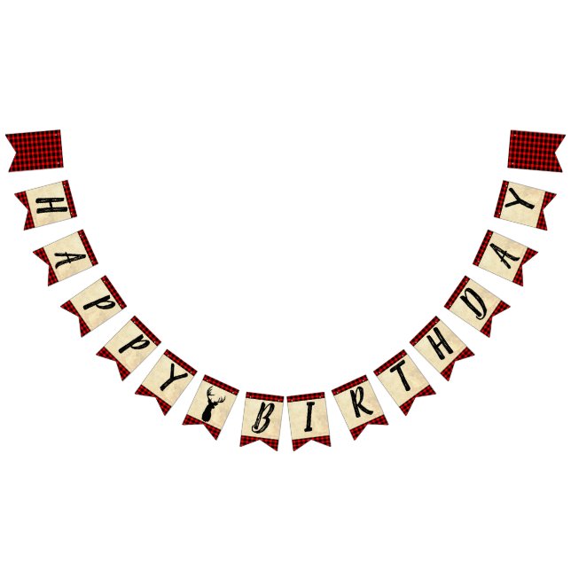 Happy Birthday Jagd Thema Wimpelkette (Alle)