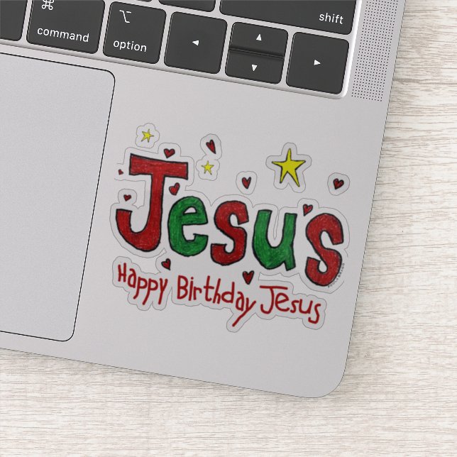 Happy Birthday Jesus Aufkleber (Detail)