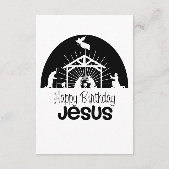 Happy Birthday Jesus Begleitkarte (Vorderseite)