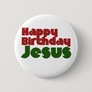 Happy Birthday Jesus Button