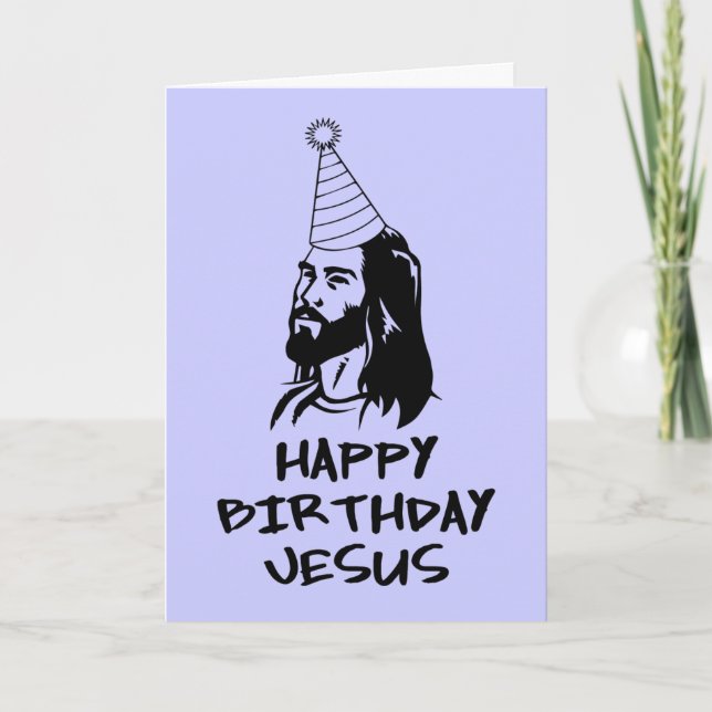 Happy Birthday Jesus Feiertagskarte (Vorderseite)