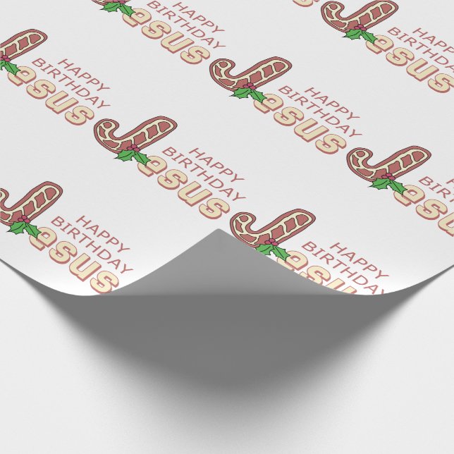 Happy Birthday Jesus Geschenkpapier (Ecke)