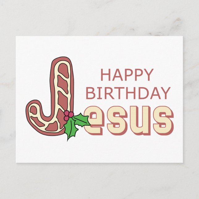 Happy Birthday Jesus Postkarte (Vorderseite)