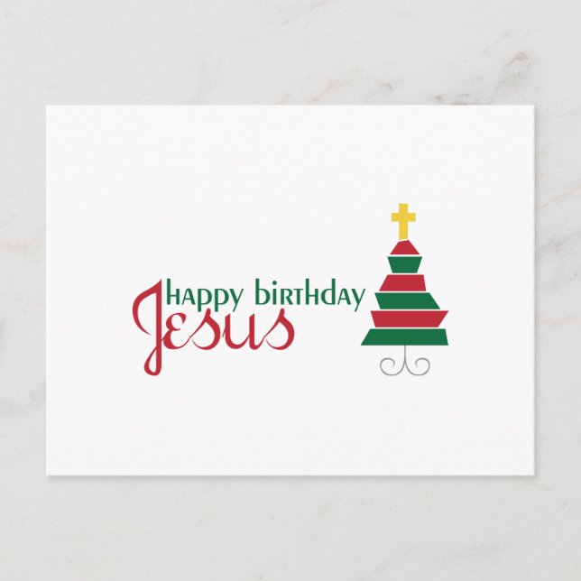 Happy Birthday Jesus Postkarte (Vorderseite)