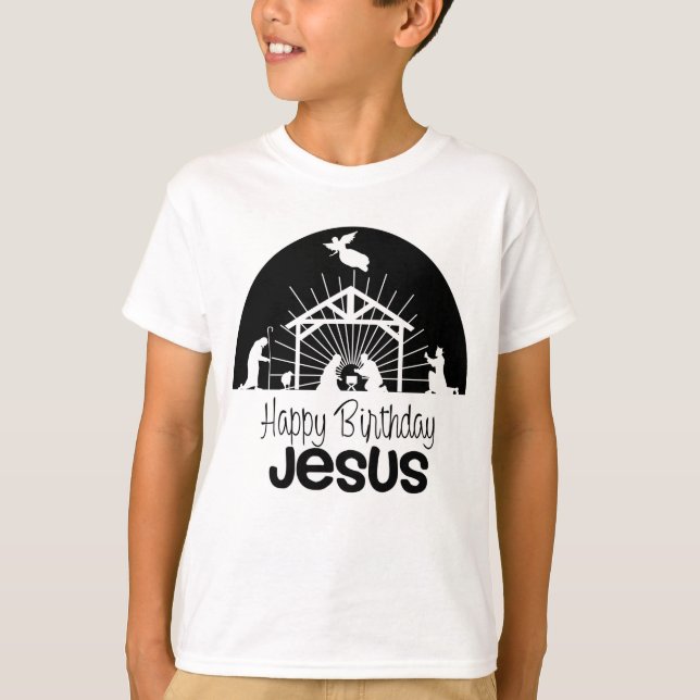 Happy Birthday Jesus T-Shirt (Vorderseite)