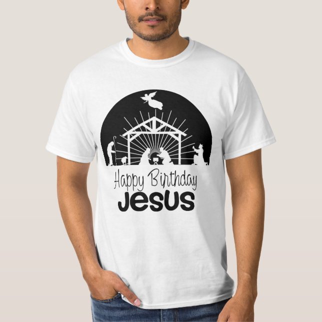 Happy Birthday Jesus T-Shirt (Vorderseite)