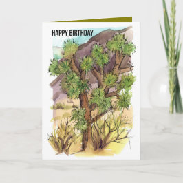 Happy Birthday Joshua Tree Wüste Landschaft Karte