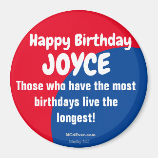 Happy Birthday JOYCE Kühlschrank Magnet