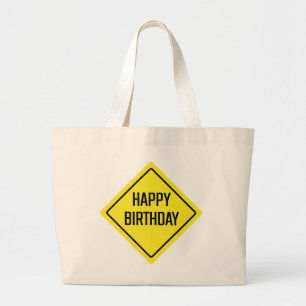 Happy Birthday Jumbo Tote Bag Stoffbeutel