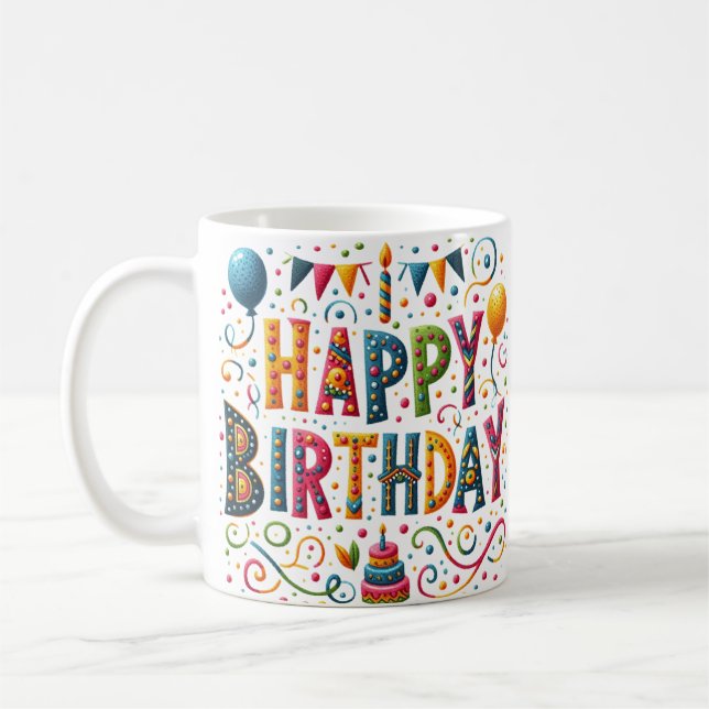 Happy Birthday Kaffeetasse (Links)
