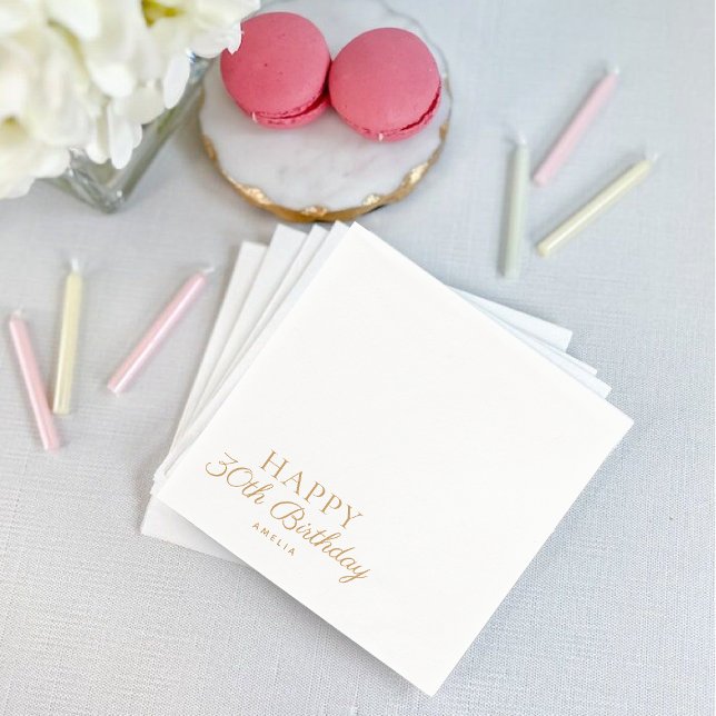 Happy Birthday Kalligraphie Personalisiert Serviette (Von Creator hochgeladen)