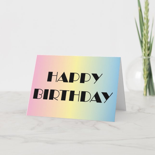 Happy Birthday Karte (Vorderseite)
