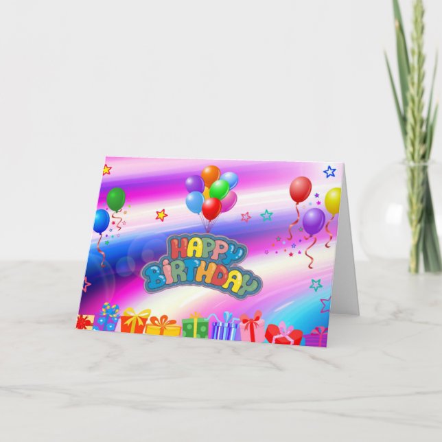 Happy Birthday Karte (Vorderseite)