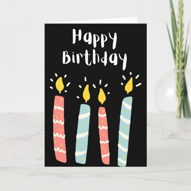 Happy Birthday Karte (Vorderseite)