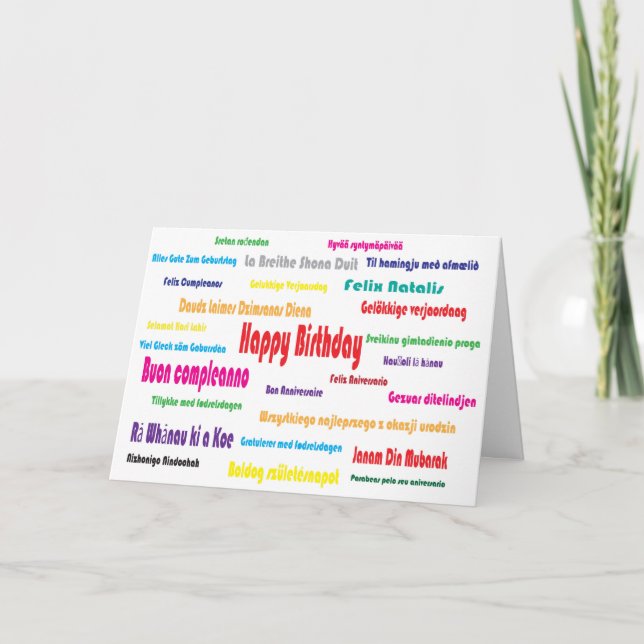 Happy Birthday Karte (Vorderseite)