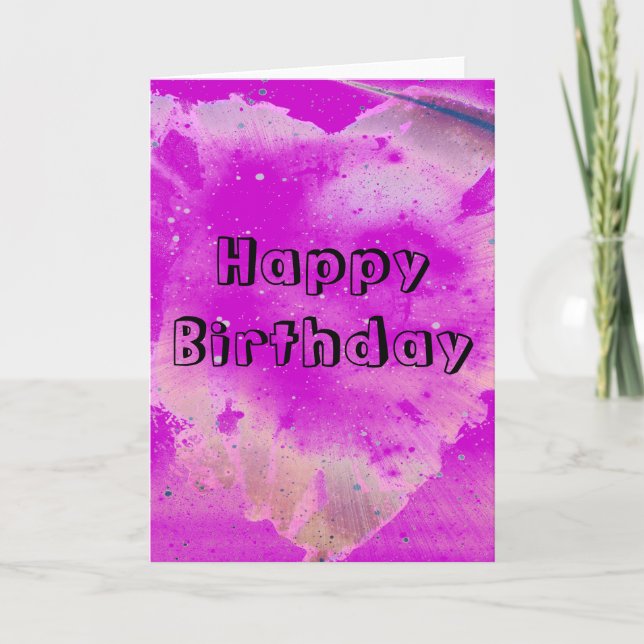 Happy Birthday Karte (Vorderseite)
