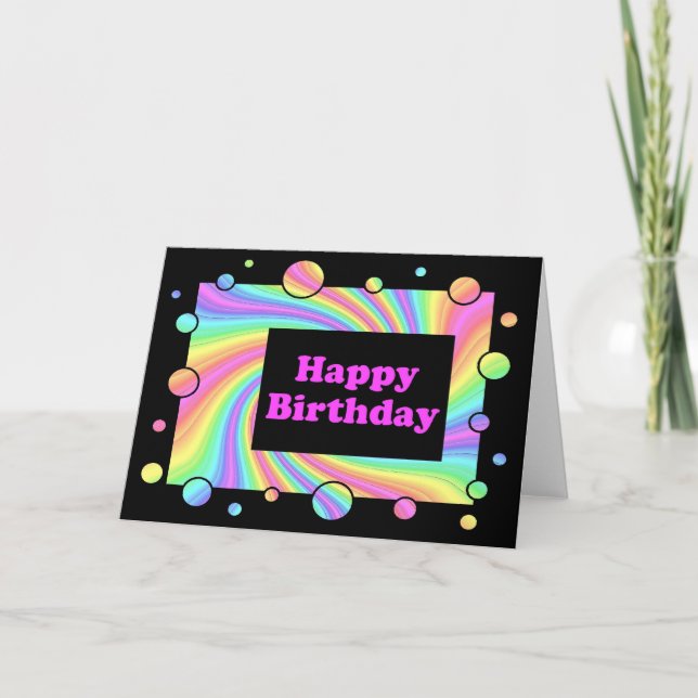 Happy Birthday Karte (Vorderseite)