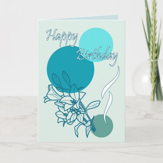 Happy Birthday Karte (Vorderseite)