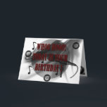 Happy Birthday Karte<br><div class="desc">Musical note and records,  for the musician on your list</div>