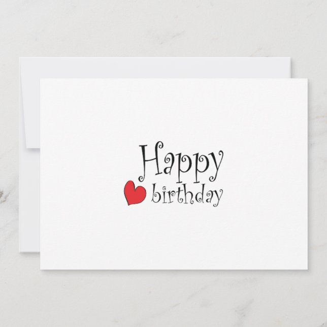 Happy Birthday Karte (Rückseite)