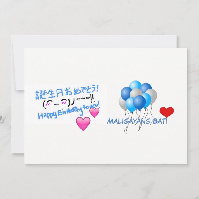 Happy Birthday Karte (Vorderseite)