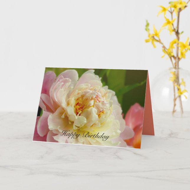 Happy Birthday Karte (Gelbe Blume)