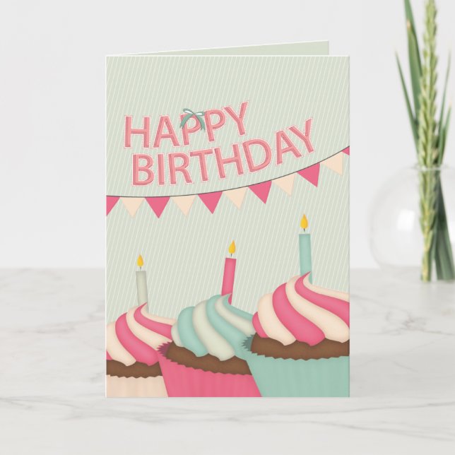 Happy Birthday Karte (Vorderseite)