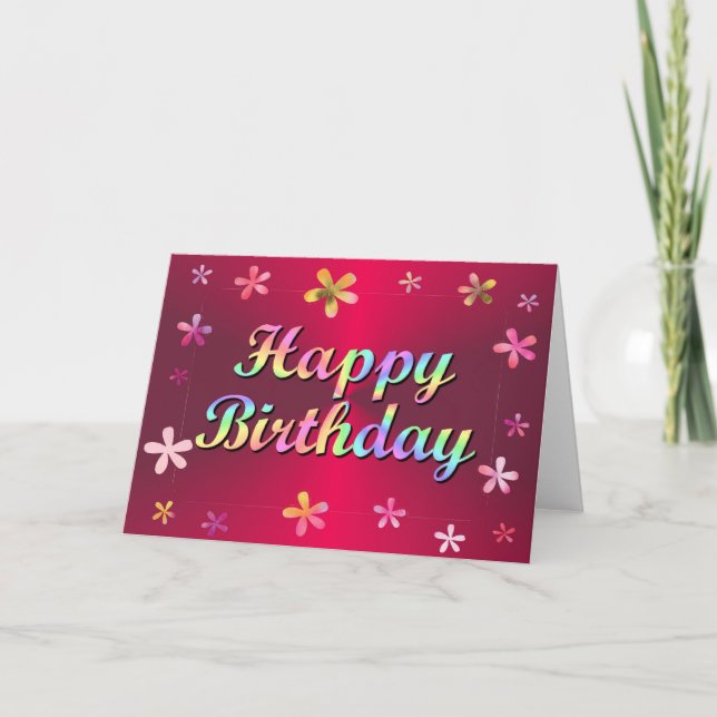 Happy Birthday Karte (Vorderseite)