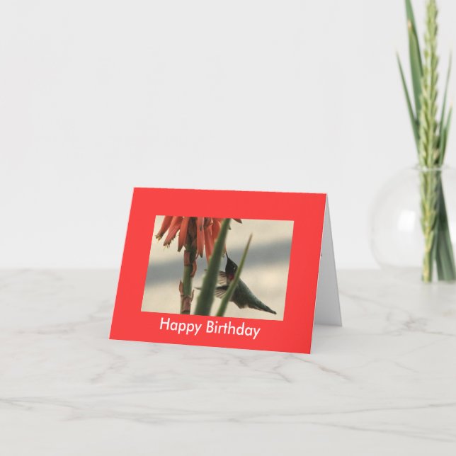 "Happy Birthday" Karte (Vorderseite)