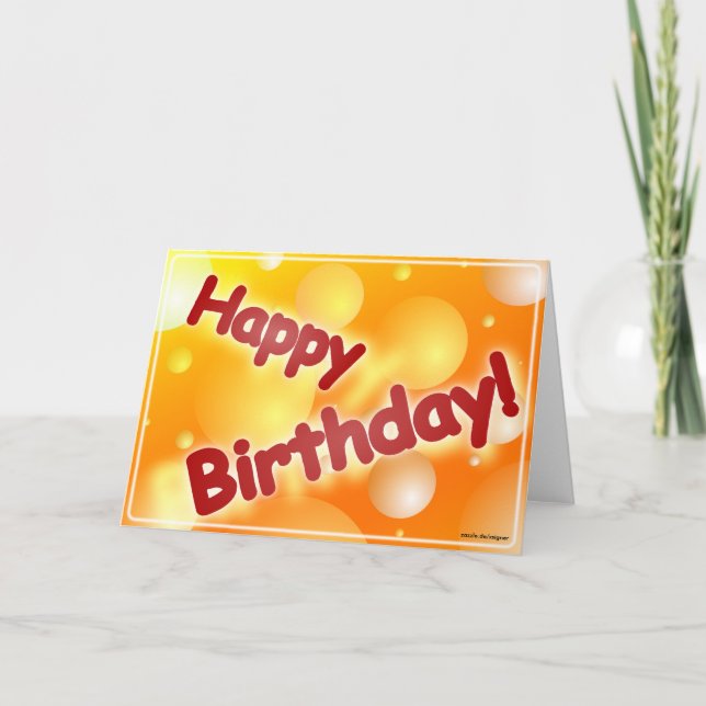 Happy Birthday Karte (Vorderseite)