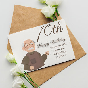 Happy Birthday Karte für Erwachsene klassisch gema