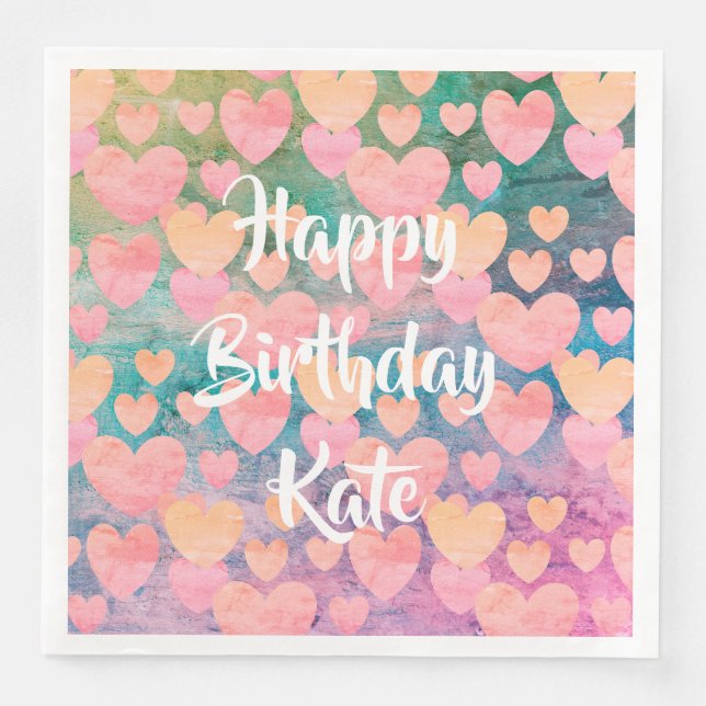 Happy Birthday #Kate Party Servietten von DAL (Vorderseite)