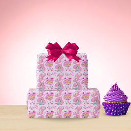 Happy Birthday Katzen haben ein Party Geschenkpapier