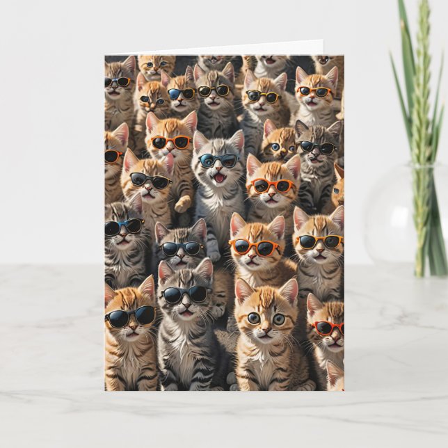 Happy Birthday Katzen von der Gruppe Karte (Vorderseite)